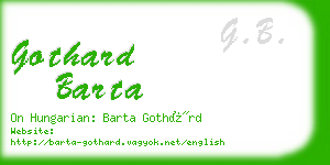 gothard barta business card